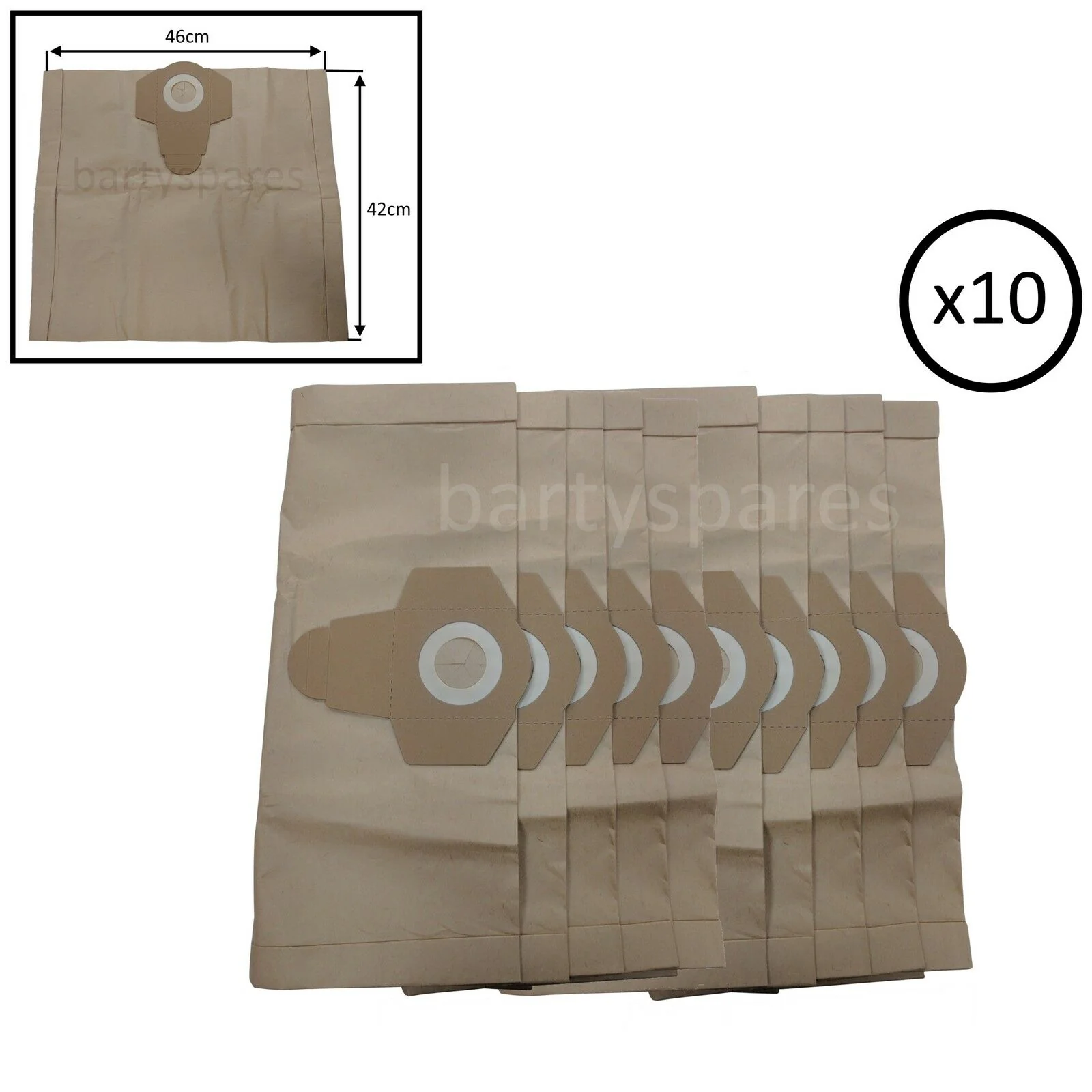 10 x Strong Dust Bags for Fox F50-800 30L 30 Litre Wet & Dry Vacuum Cleaner hoover