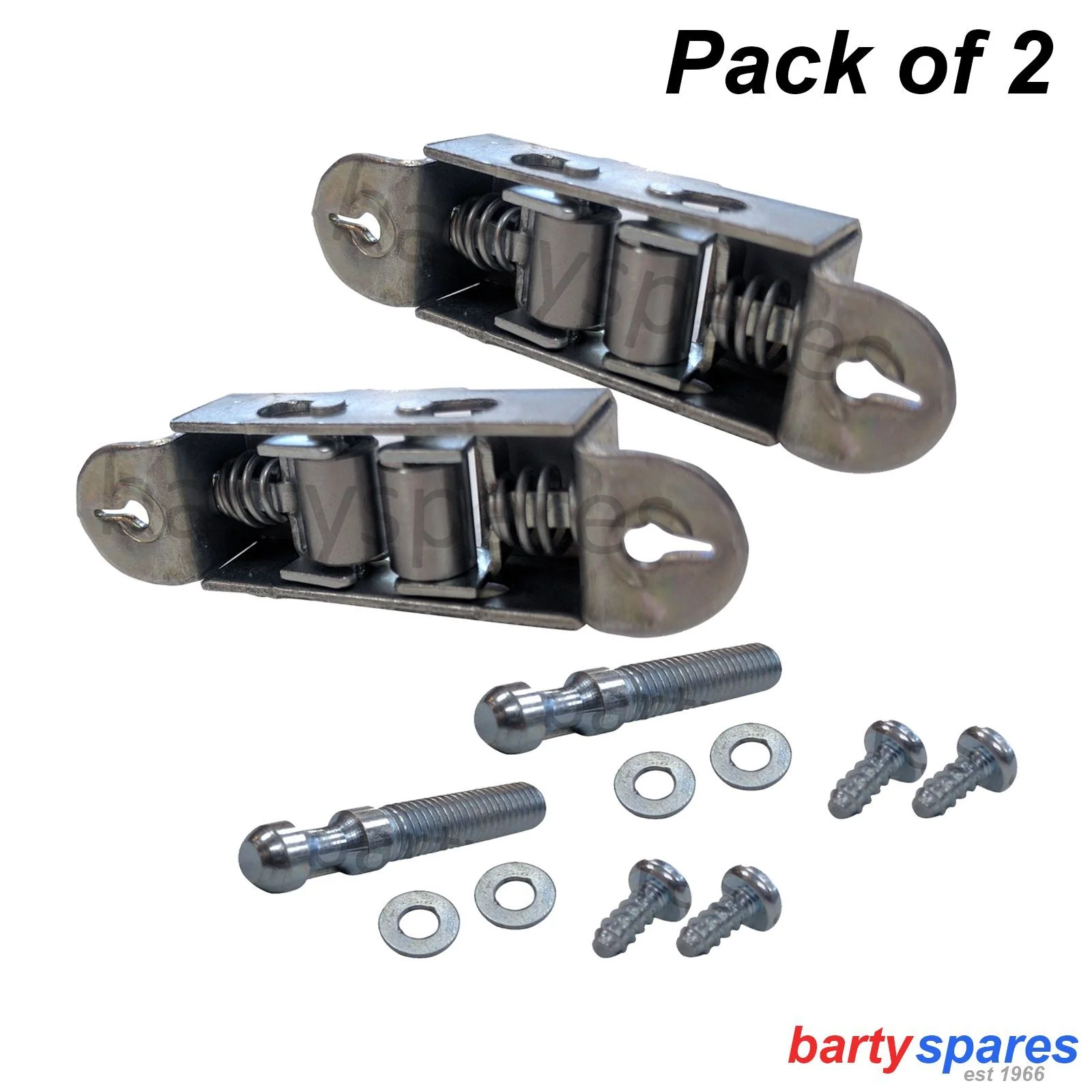 2 x Universal Oven Cooker Door Keeper Ball Catch Latch Striker Roller cw Screws