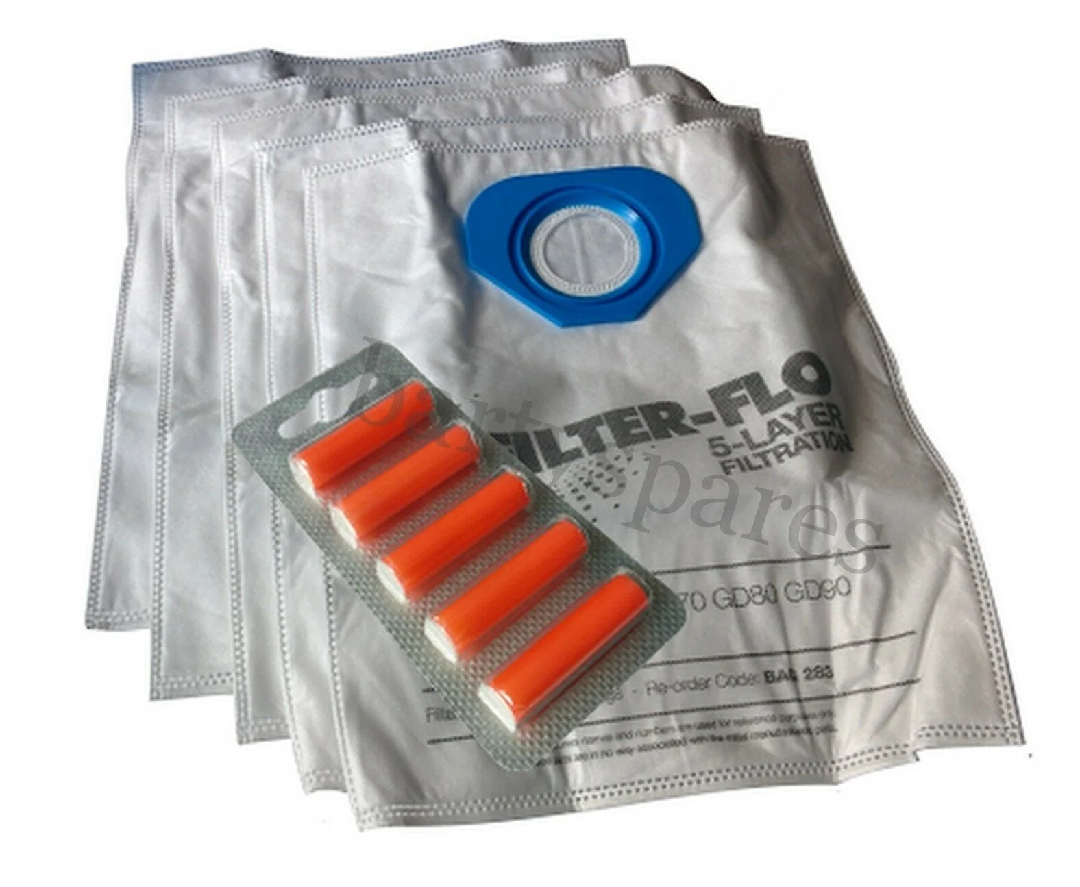 5 Microfibre Dust Bags Air Fresh for NILFISK GA70 GD80 GM80 GS80 GM90 GS90