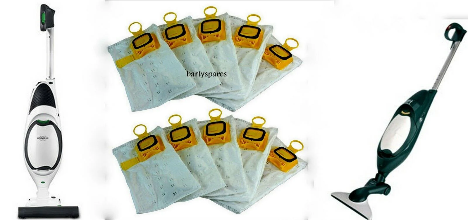 Ten Microfibre Cloth Dust Hoover Bags for VORWERK KOBOLD VK140 VK150 Vacuum Cleaner