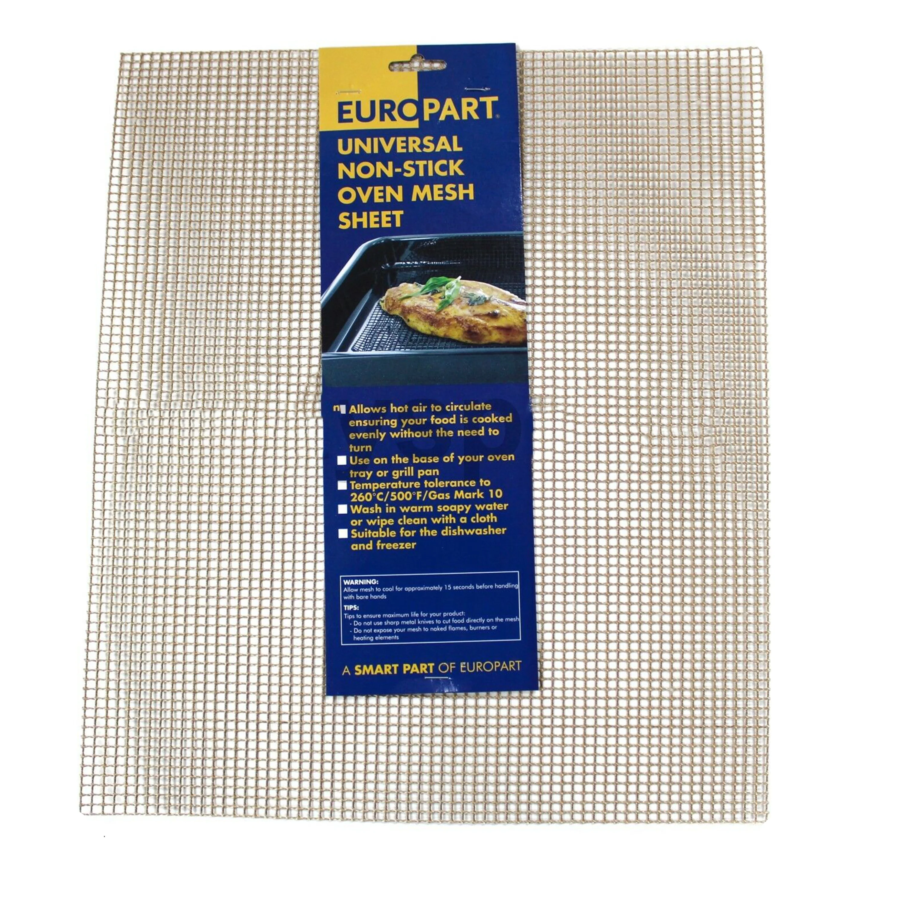 Non-Stick Food Oven Basket Tray Mesh Sheet Healthier Quicker Food chips / pizza Gold