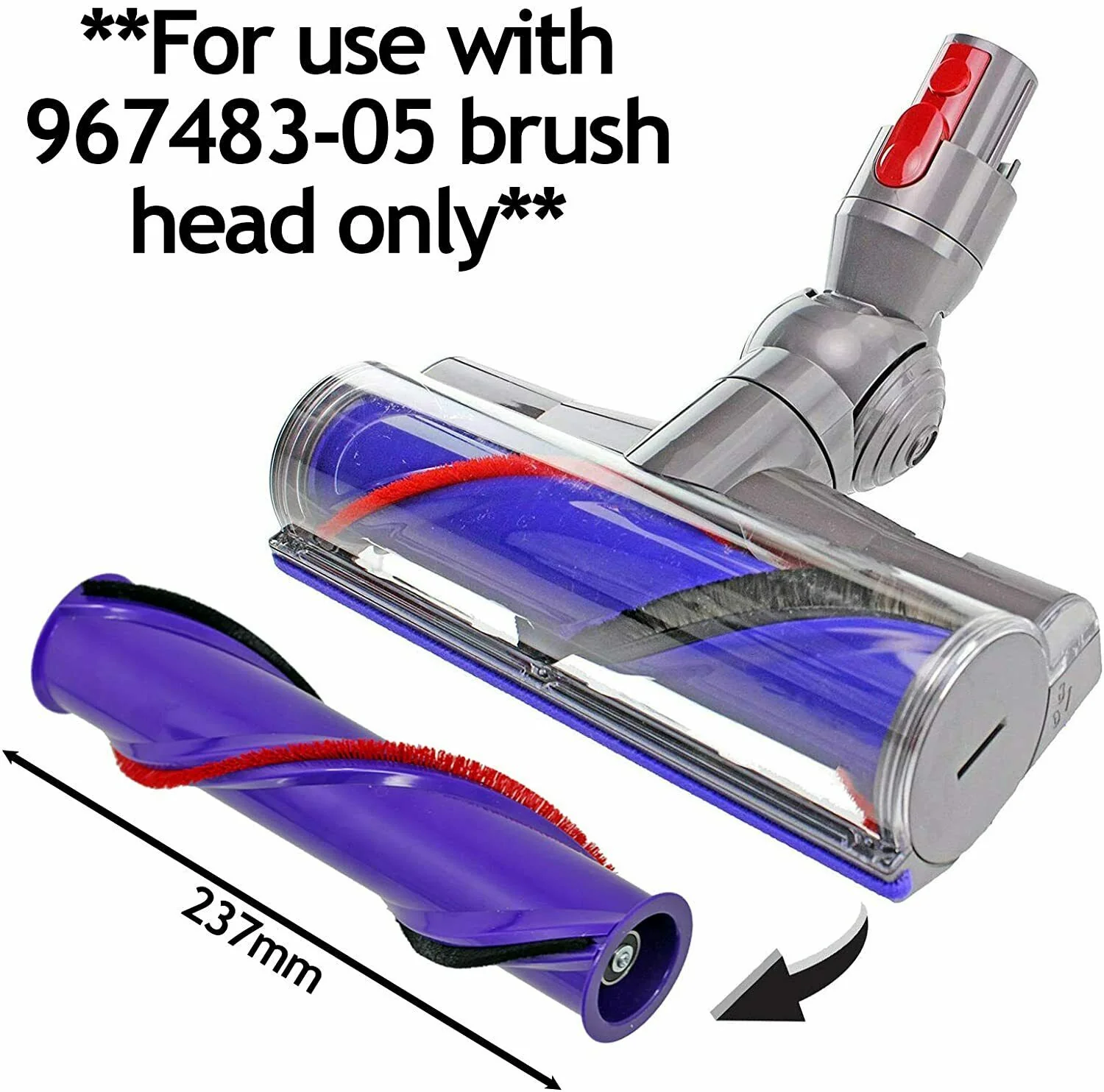 Brushroll Bar for DYSON V10 SV12 Cyclone Cordless Vacuum Brush Roll Roller 237mm - Image 2