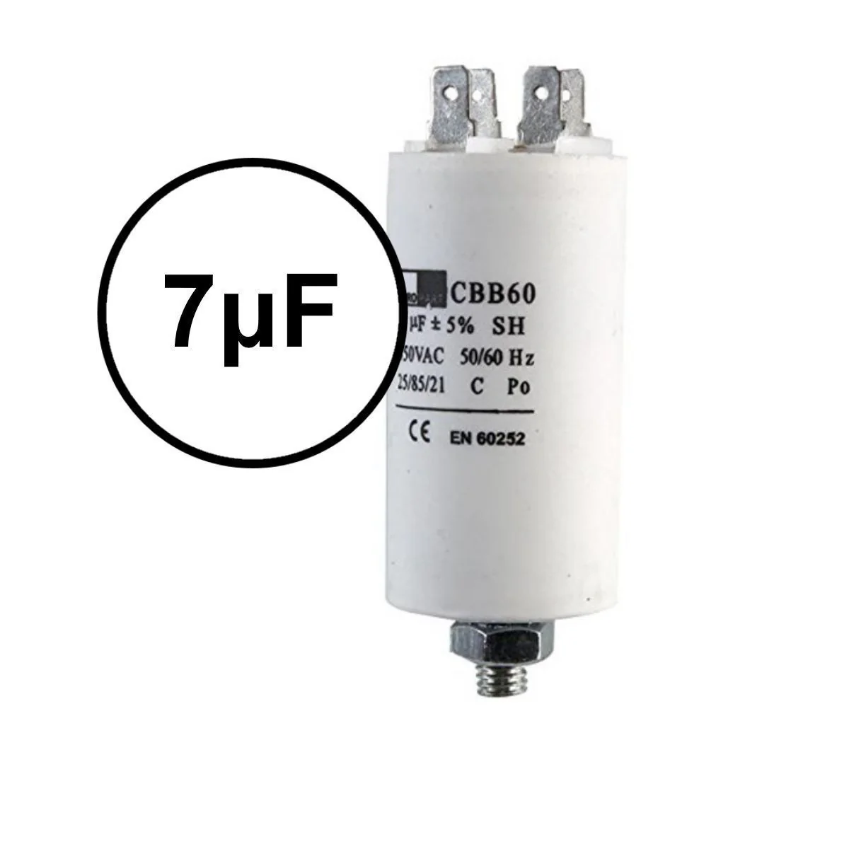 for HOTPOINT 7uF Tumble Dryer Capacitor CTD00 VTD00 VTD20 CTD40 CTD80 TVM560