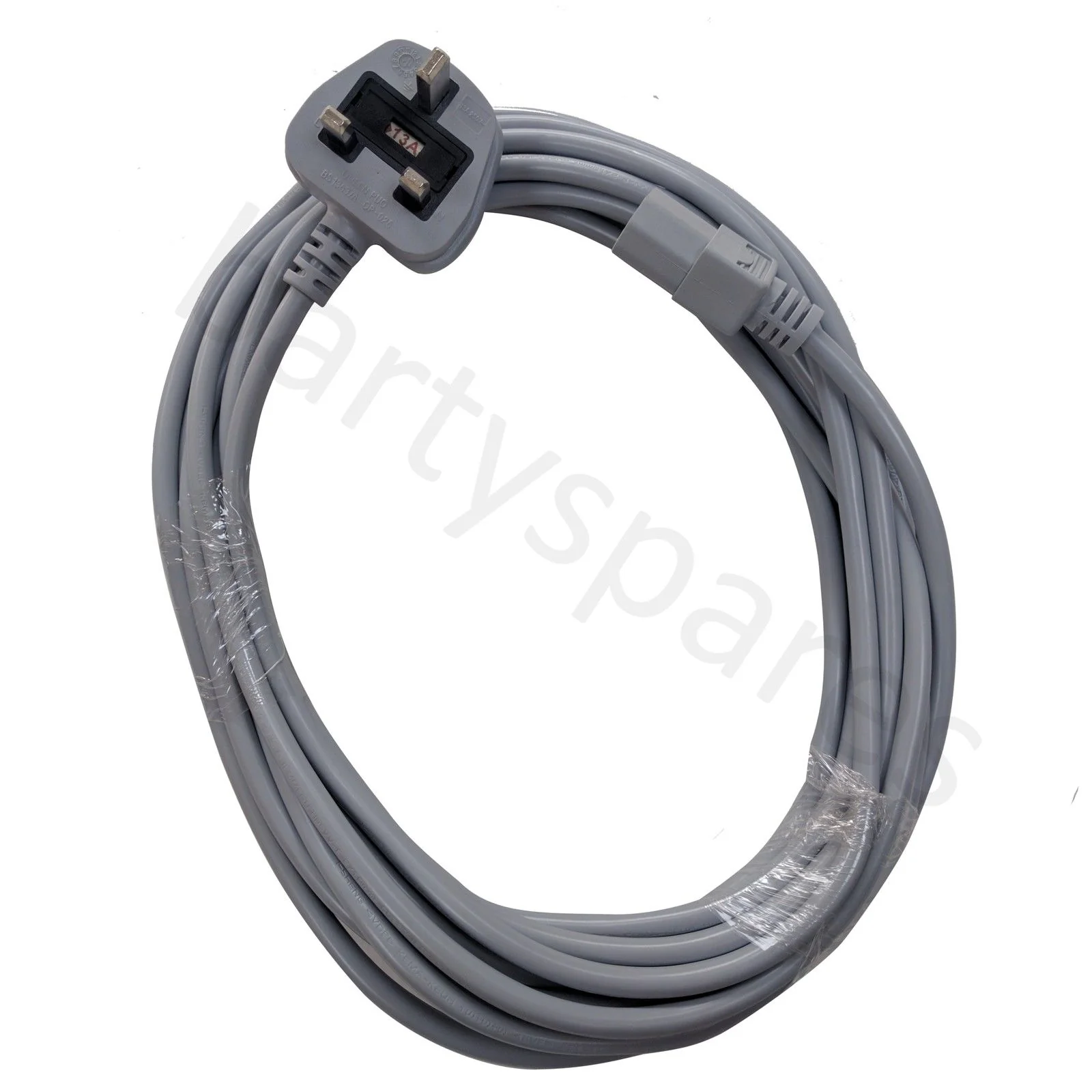 for Nilfisk Grey Cable & 13A Plug Assembly (2-Core x 1.0mm, 7m + 10A, 2-pin Connector) - Image 3