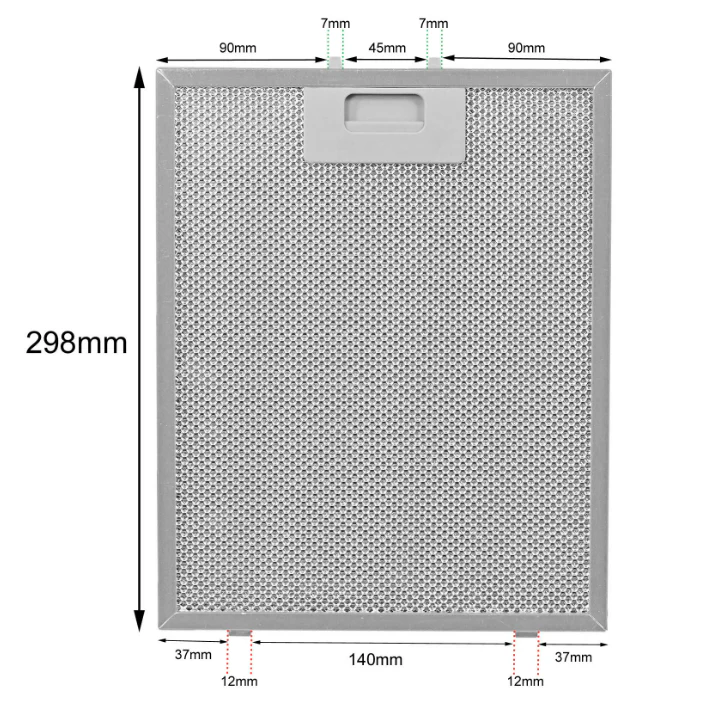 Cooker Hood Vent Grease Filter 30cm 24cm Extractor Fan Metal Mesh 300mm x 240mm - Image 3