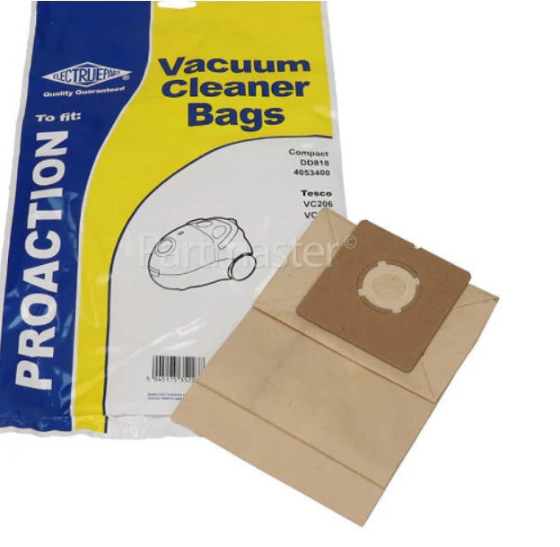 Tesco Vc206 Vc207 Vacuum Cleaner Paper Dust Bags 5 pack