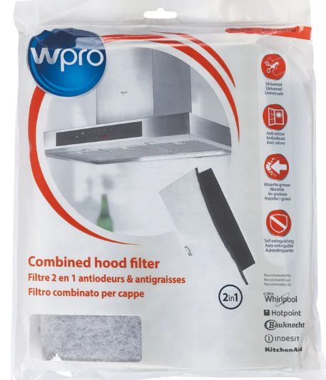 WPRO UNIVERSAL Grease & Carbon Cooker Hood Filter 2 in 1 - Cut to Size C00380049